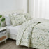 Floral Printed Microfiber Quilt Set - Glyndora Collection