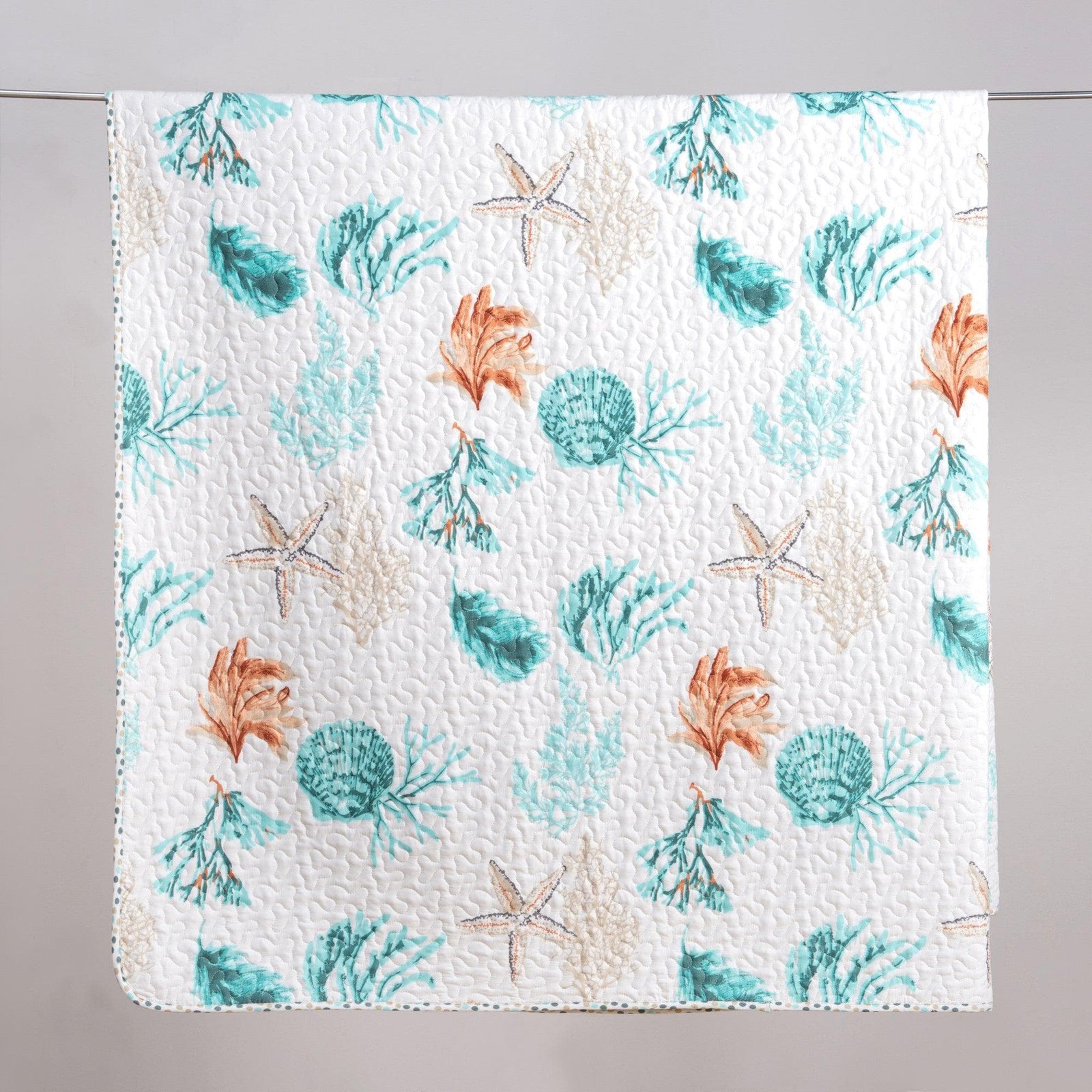 Reversible Coral Quilt Set - Key West Collection