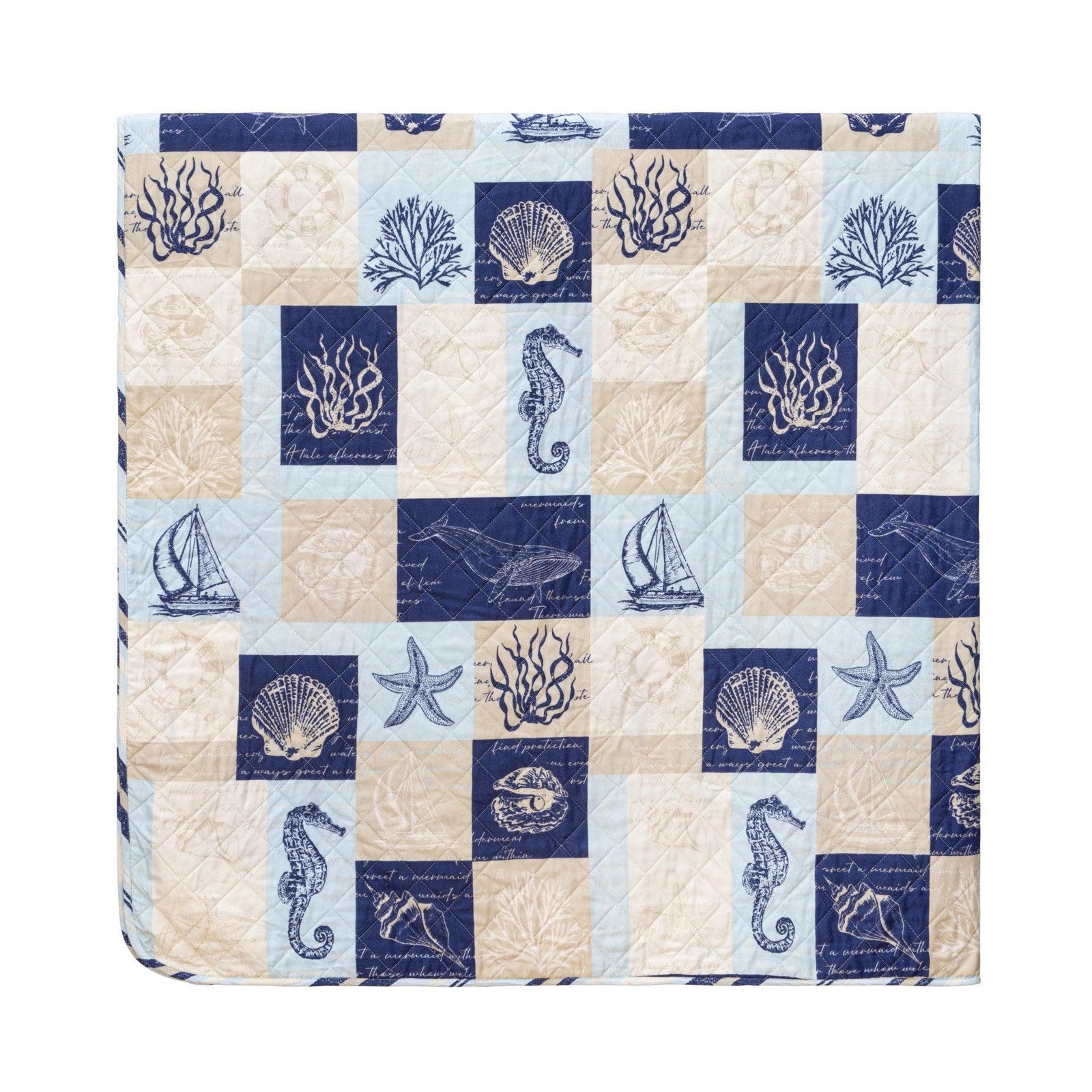 Seaside Patchwork Coastal Quilt Set - Caspian Collection