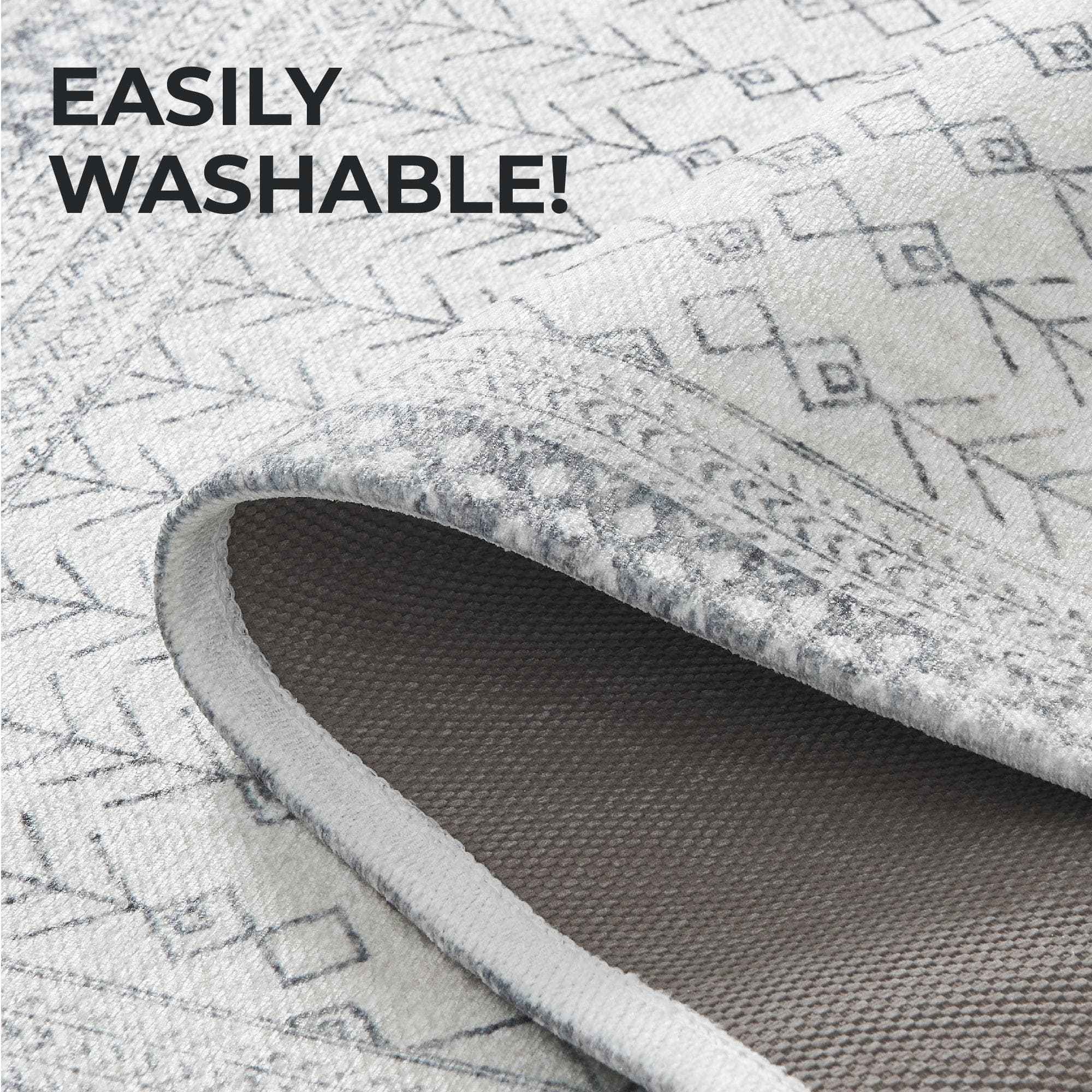 Distressed Moroccan Machine Washable Accent Area Rug & Runner 2 Pack - Neve Collection