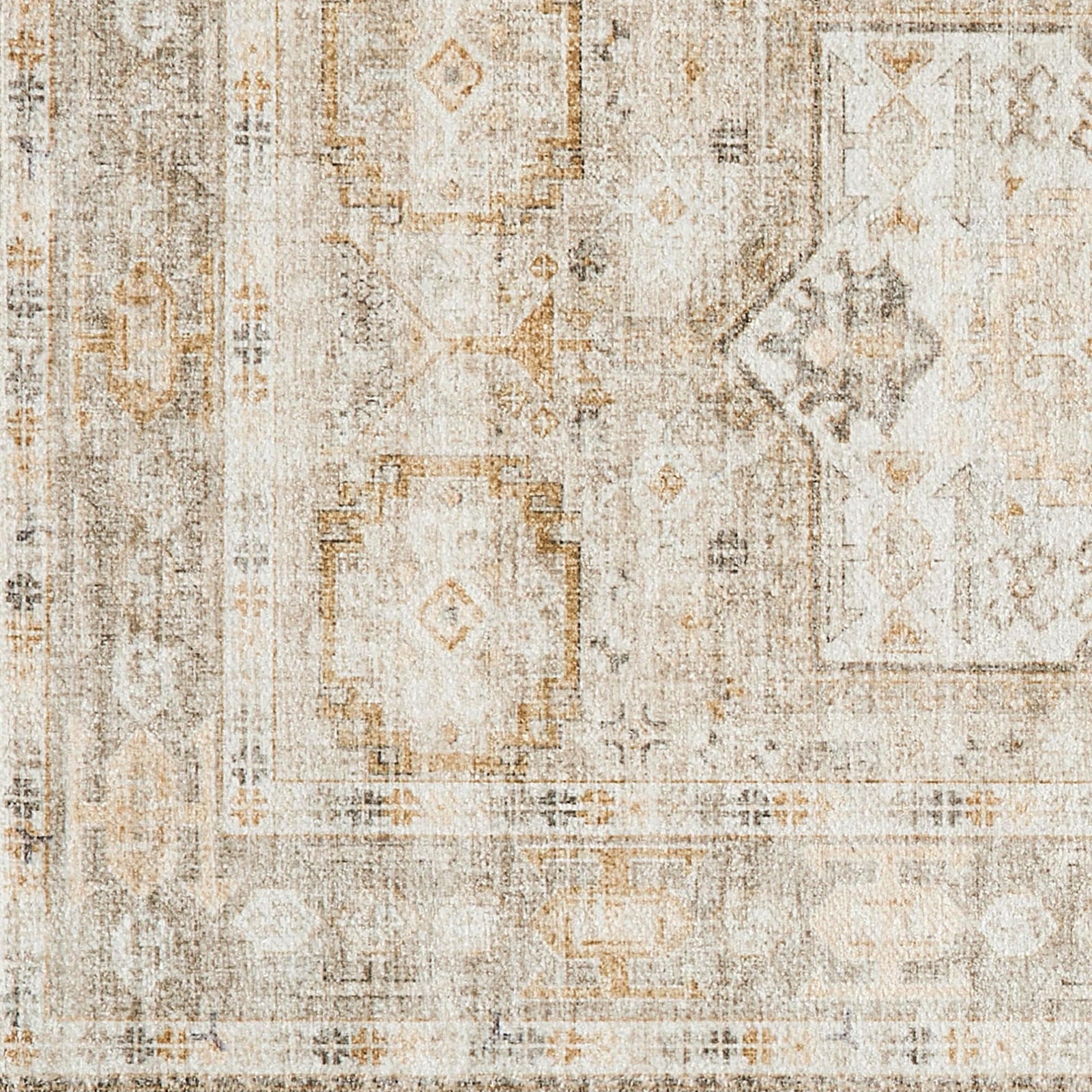 Medallion Machine Washable Accent Area Rug & Runner 2 Pack - Nava Collection