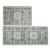 Medallion Machine Washable Accent Area Rug & Runner 2 Pack - Nava Collection