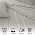 4-Piece Cotton Solid Flannel Sheet - Nordic Collection