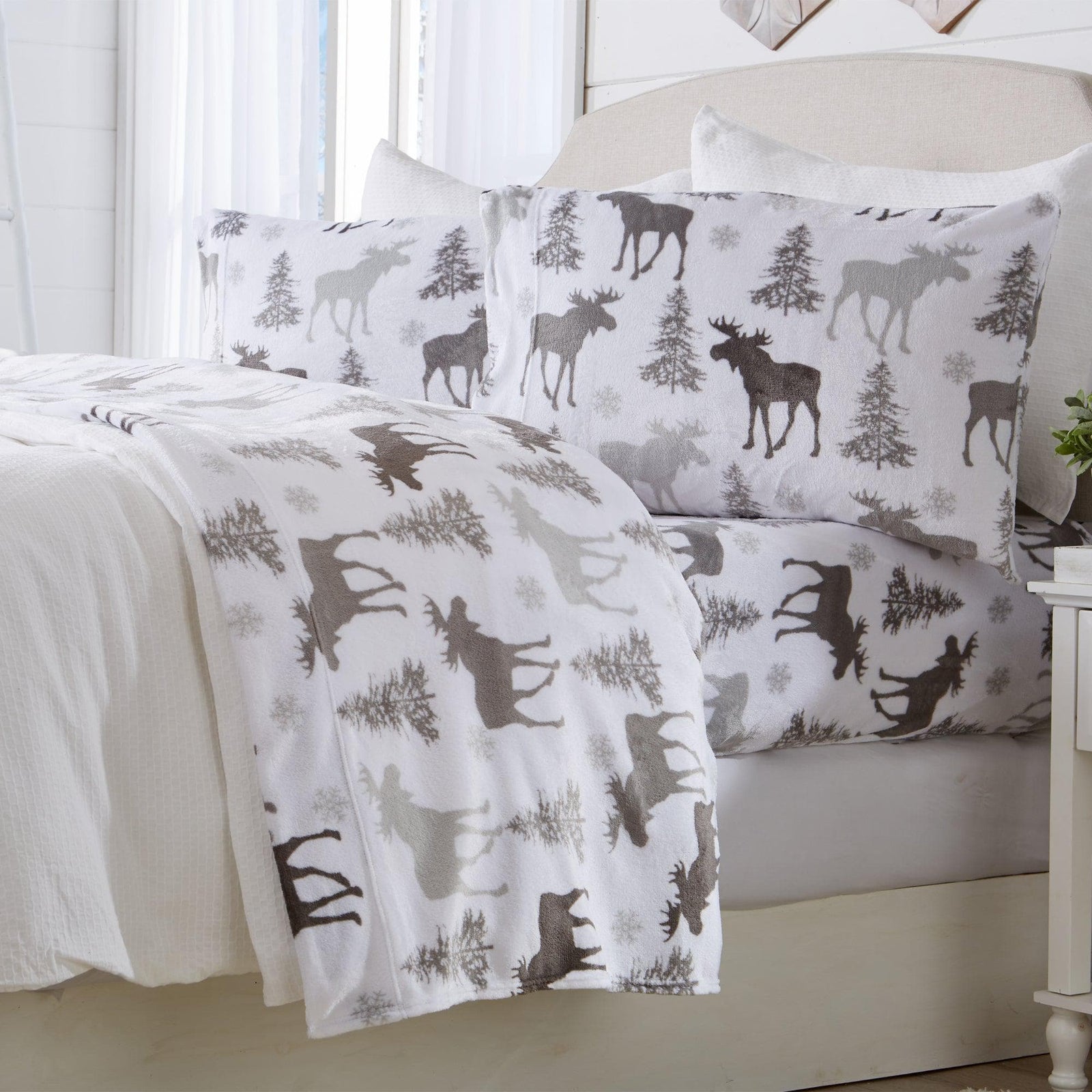 4-Piece Printed Plush Sheet - Velvet Luxe Collection