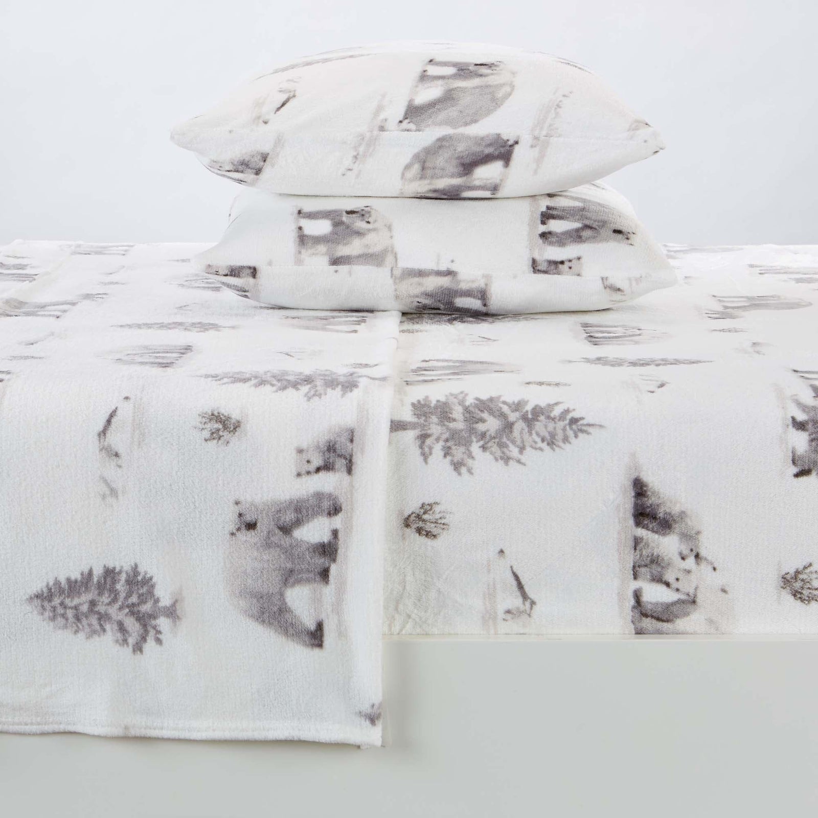 4-Piece Printed Plush Sheet - Velvet Luxe Collection