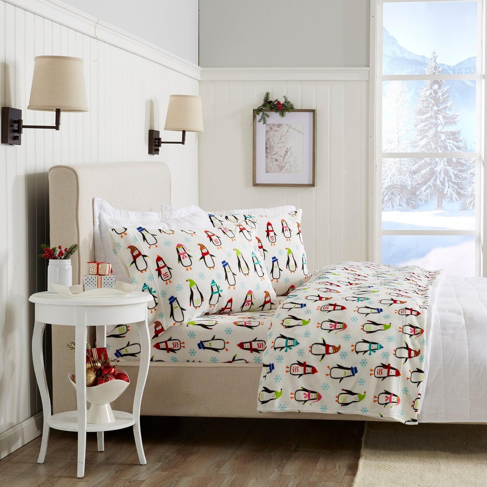 4-Piece Printed Plush Sheet - Velvet Luxe Collection