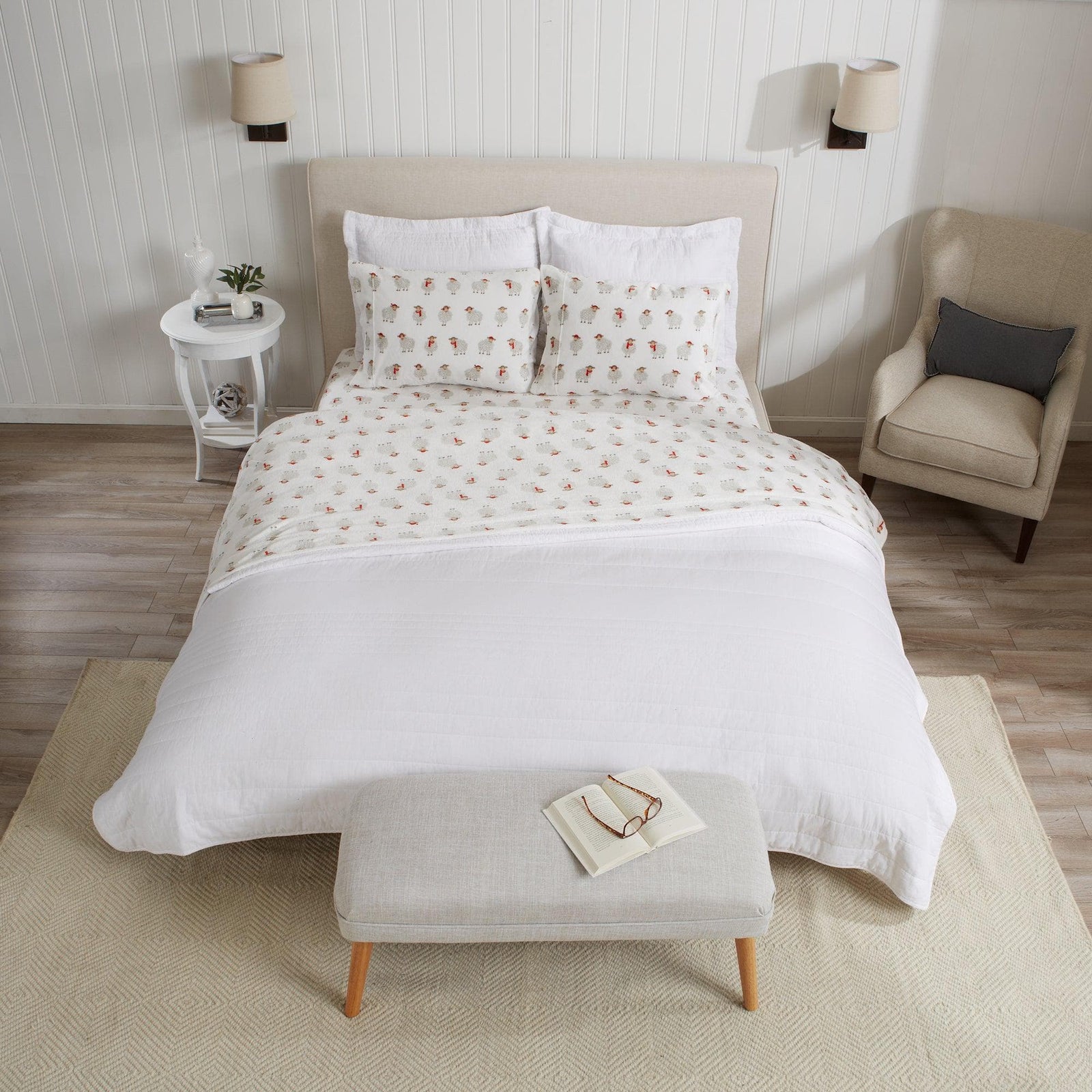 4-Piece Printed Plush Sheet - Velvet Luxe Collection