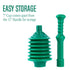 Bellows Accordion Toilet Plunger (Green)