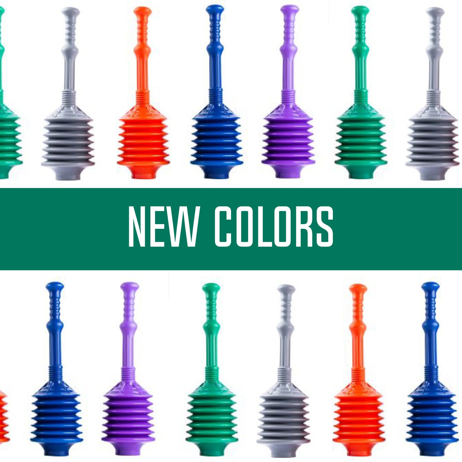 Bellows Accordion Toilet Plunger (Green)