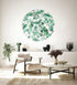 Green Plants Printed Transparent Acrylic Circle