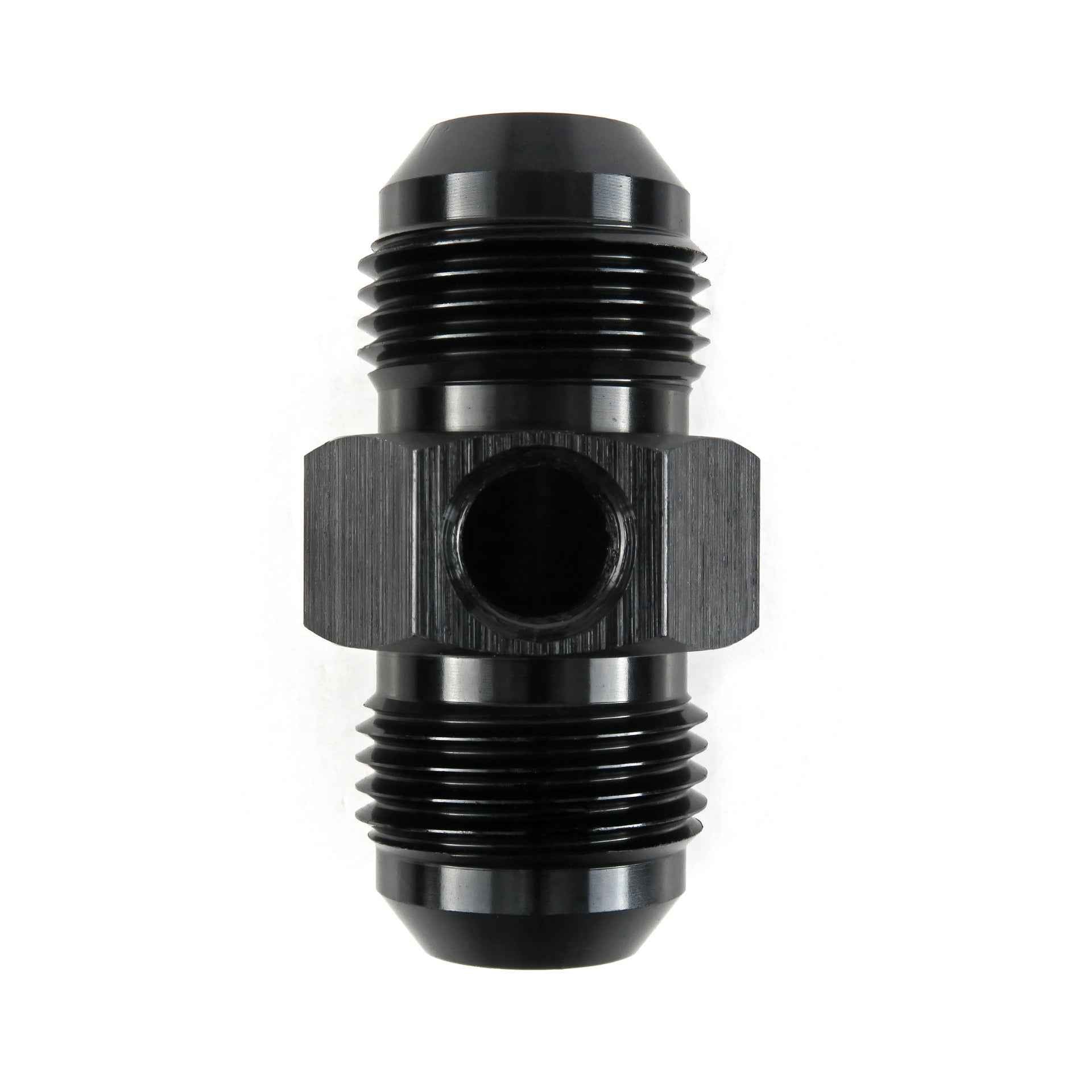 AN10 Male to AN10 Male Straight Adapter with 1/8" NPT Sensor Port HEL Aluminium