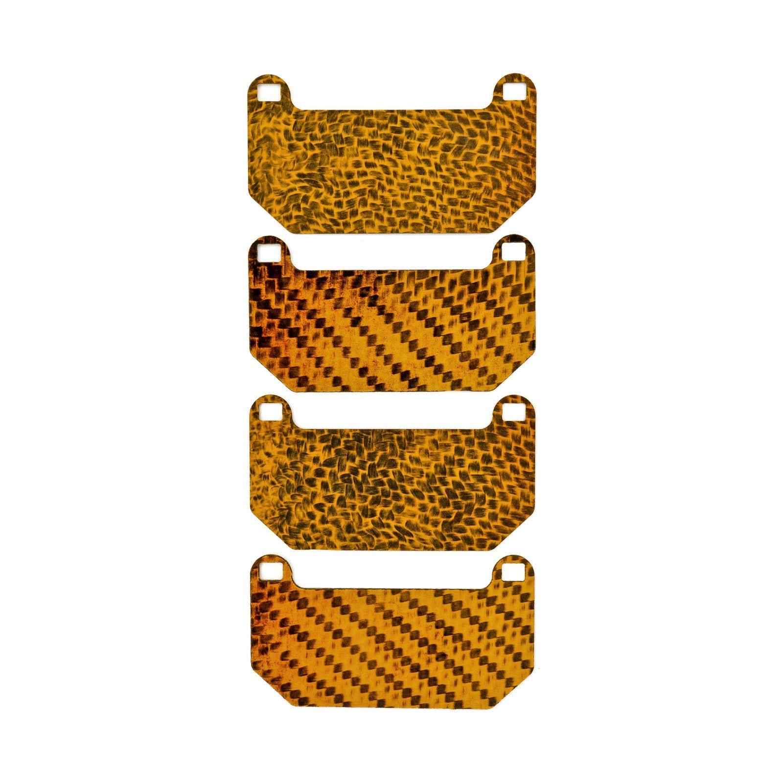 HEL Performance Carbon Fiber Brake Pad Shims for Brembo B51 Family 6 piston calipers