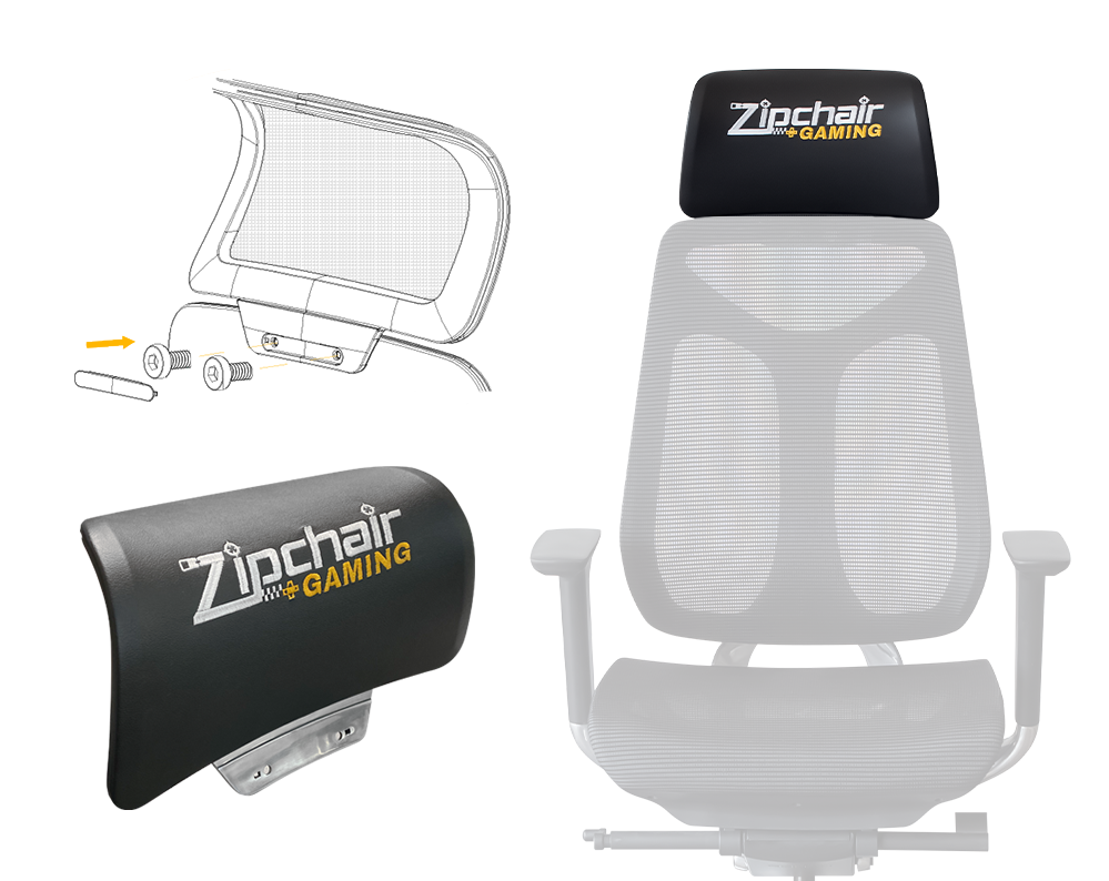 Phantom Mesh Gaming Chair Removable Headrest Ergonomic Lumbar Support