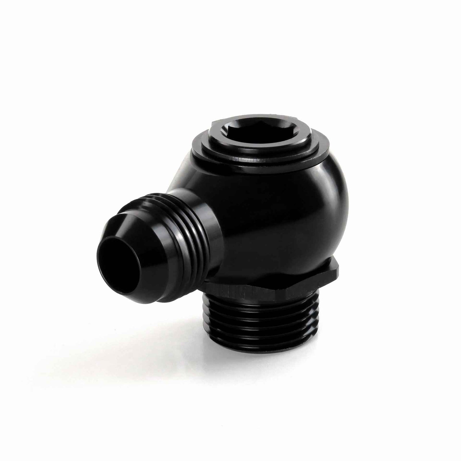 M22 Low Profile Swivel Banjo Adapter with AN10 Hose End Fitting (Includes M22 x 1.5 Banjo Bolt) HEL Aluminium