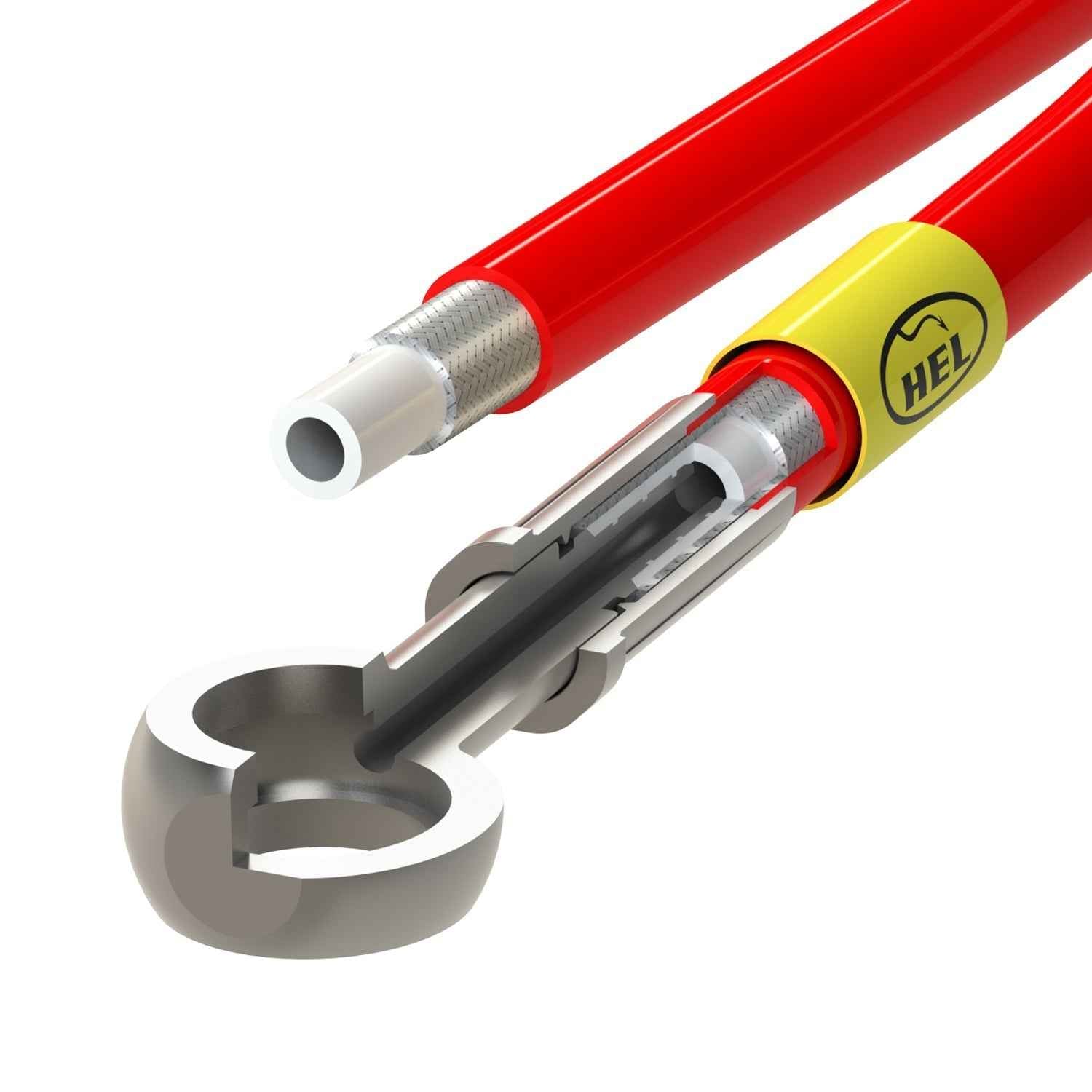 HEL Performance Brake Lines for Subaru Legacy 2.0 Rear Drums 1994-1998, Stainless Steel Braided