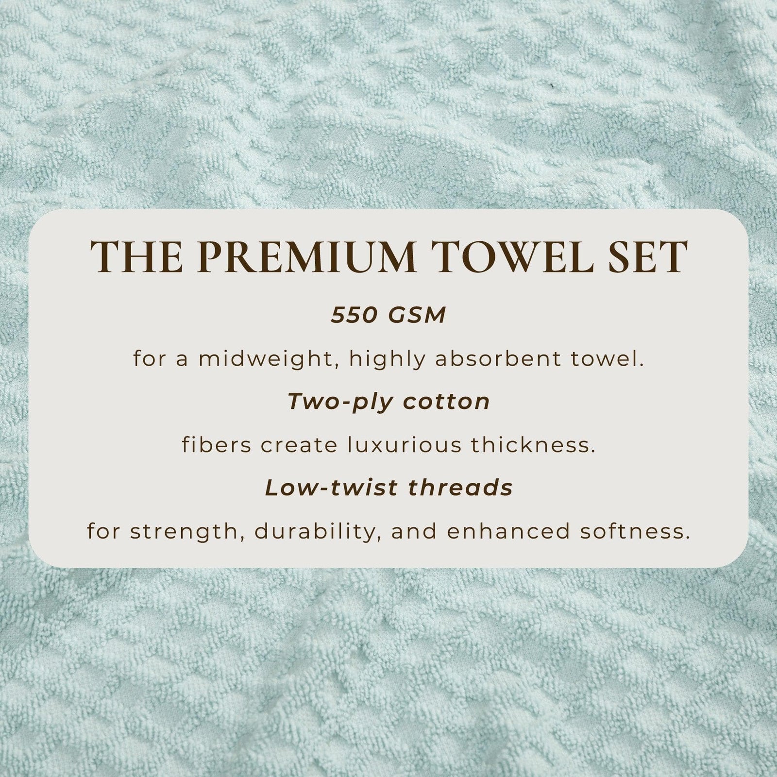 Cotton Diamond Waffle Weave Bath Towel Set - Grayson Collection