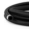AN8 Rubber Black Nylon Braided Fuel Oil Coolant Hose Line