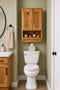 24 Inch Hickory Shaker Toilet Tank Topper Cabinet 24 InchW x 36 InchH x 8 InchD