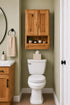 24 Inch Hickory Shaker Toilet Tank Topper Cabinet 24 InchW x 36 InchH x 8 InchD