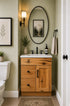 24 Inch Hickory Shaker Single Sink Bathroom Vanity with Drawers on the Left