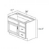 30 Inch White Shaker Single Sink Bathroom Vanity with Drawers on the Right