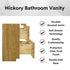 60" Bathroom Vanity With Single Sink, Hickory Vanity, Rustic Wood Cabinet, Vanity With Drawers, Solid Wood Bathroom Furniture, Farmhouse