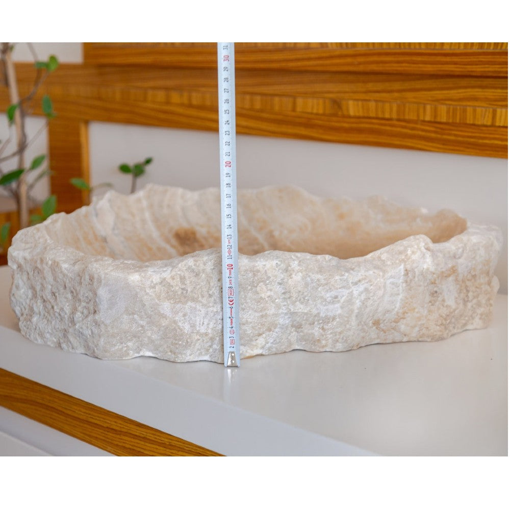 Honey Onyx Translucent Natural Stone Vessel Sink   (W)19