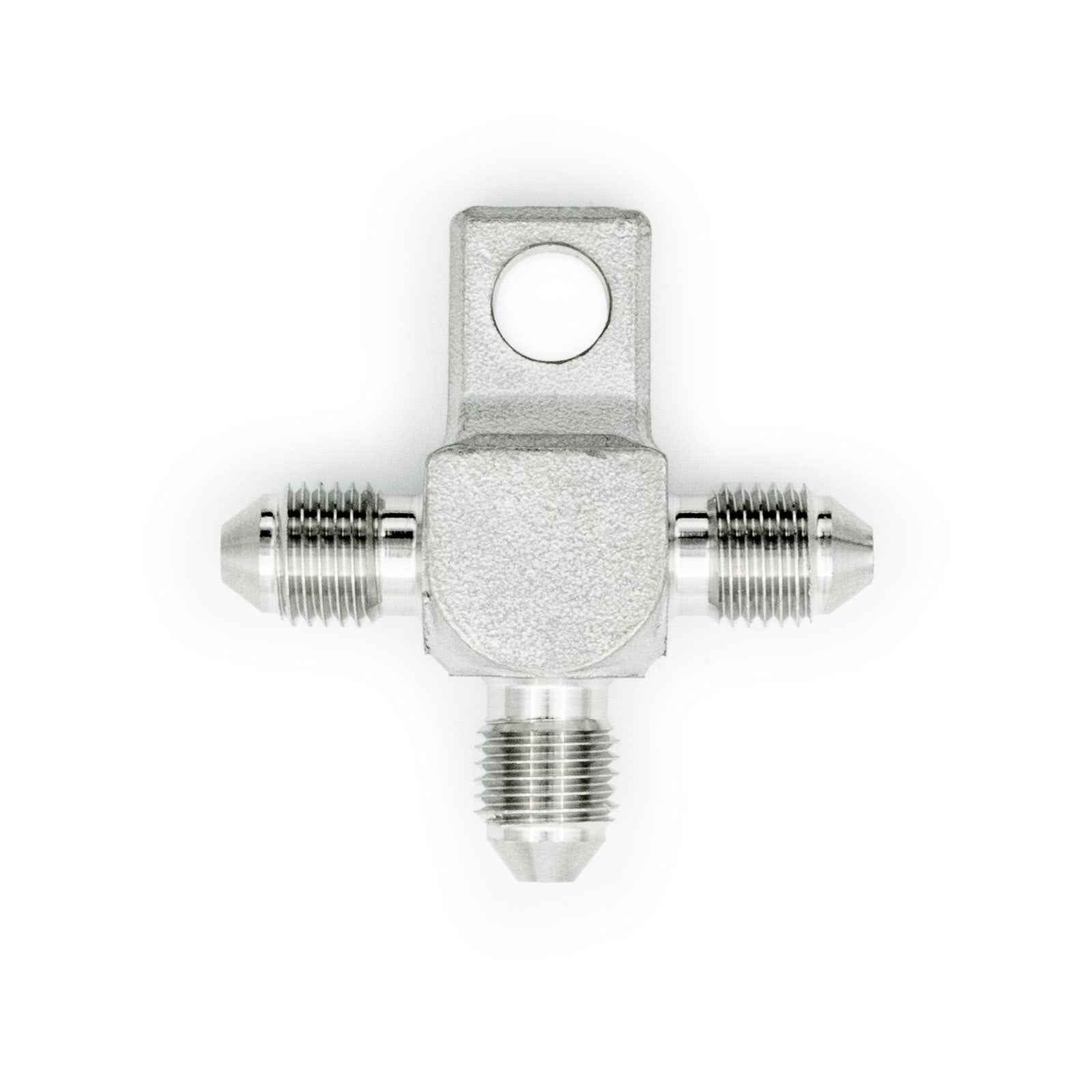 AN3 Male T-Piece Adapter with 7mm Mounting Hole HEL Stainless Steel