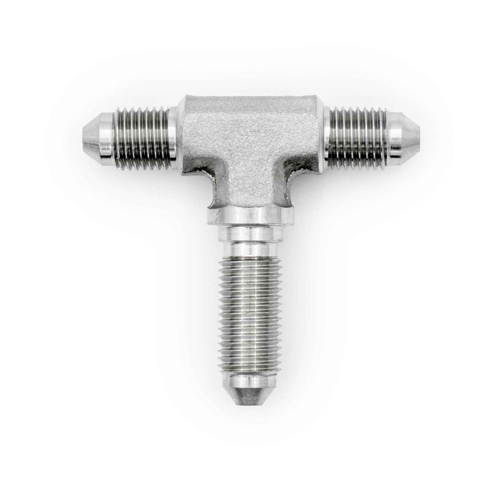 AN3 Male T-Piece Adapter with Bulkhead Fitting on the Leg HEL Stainless Steel
