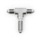 AN3 Male T-Piece Adapter with Bulkhead Fitting on the Leg HEL Stainless Steel