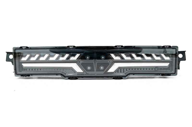 OLM V2 F1 Rear Fog Light (Clear Lens, Black Base, White Bar) - 2022 BRZ / GR86