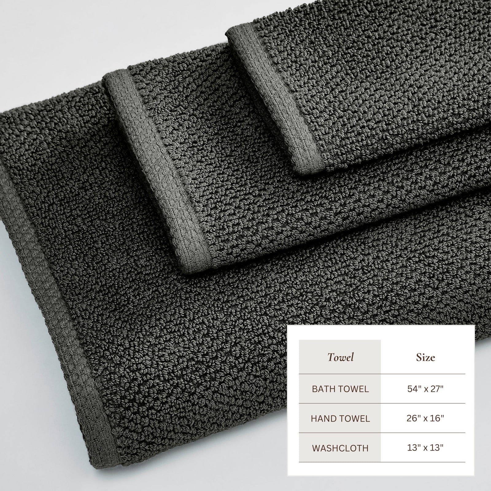 Cotton Textured Bath Towel Set - Acacia Collection