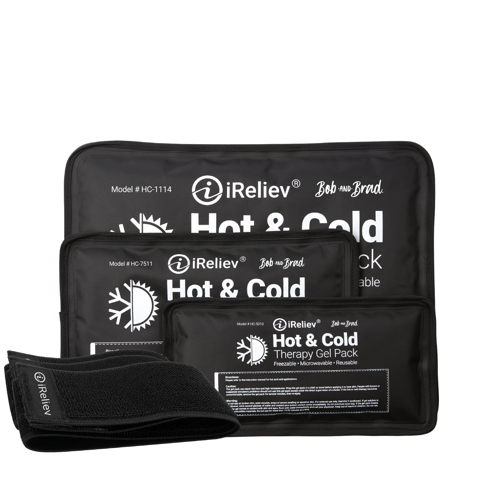 Premium Reusable Hot and Cold Therapy Gel Pack with Securement Straps