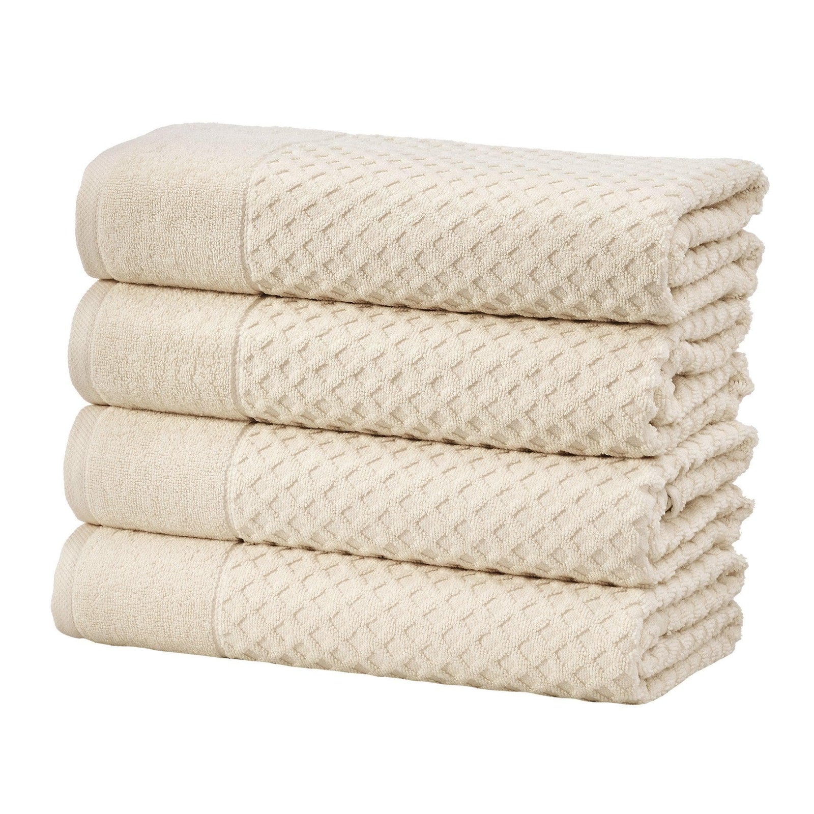Cotton Diamond Waffle Weave Bath Towel Set - Grayson Collection