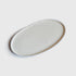 Handmade Porcelain Oval Serving Platter. Forget-me-not/Chocolate