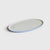 Handmade Porcelain Oval Serving Platter. Forget-me-not/Chocolate