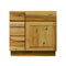 36 Inch Hickory Shaker Single Sink Bathroom Vanity with Drawers on the Left