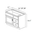 30 Inch Hickory Shaker Single Sink Bathroom Vanity with Drawers on the Right
