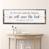As For Me And My House We Will Serve The Lord Sign