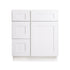 30 Inch White Shaker Single Sink Bathroom Vanity with Drawers on the Left