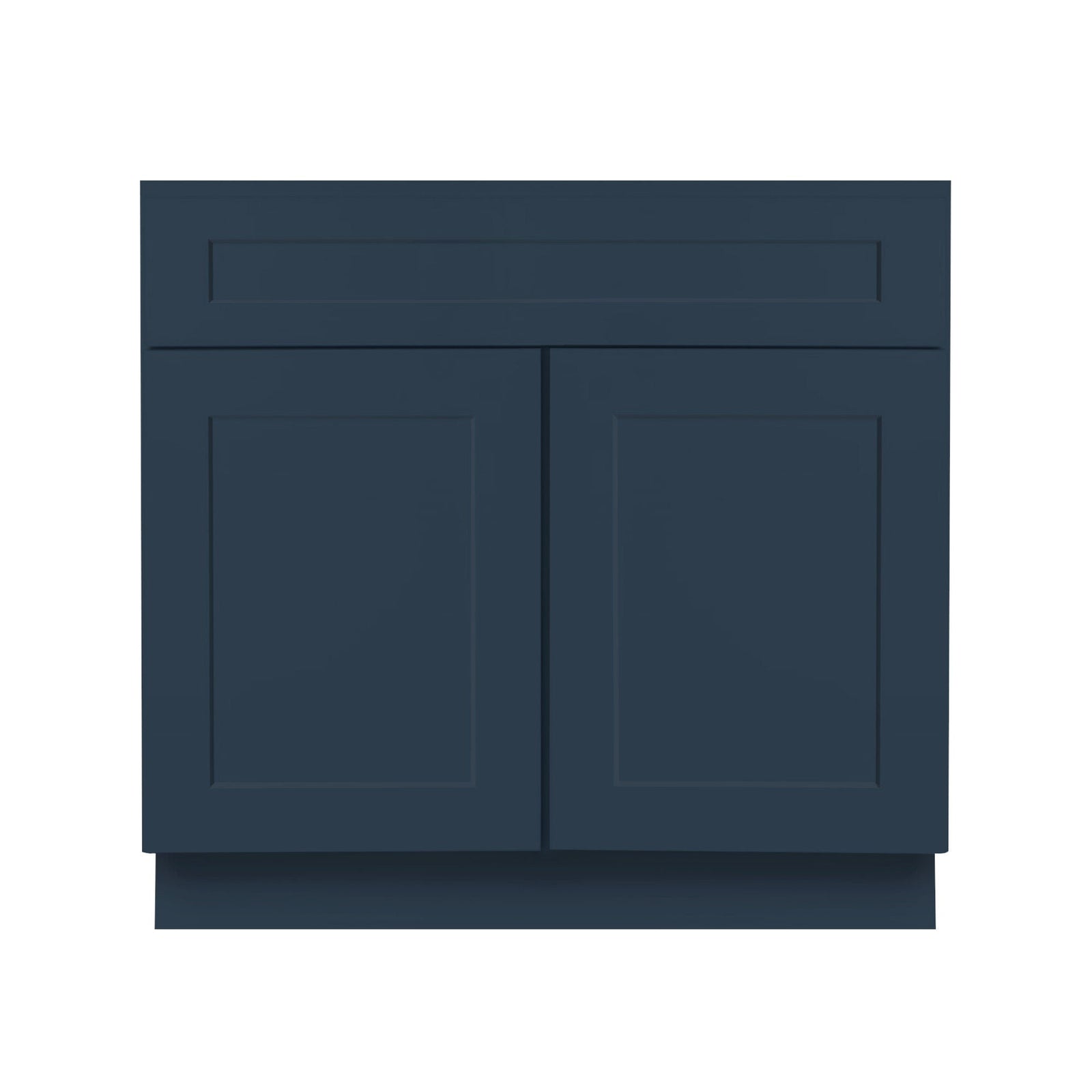 30 Inch Navy Blue Shaker Single Sink Bathroom Vanity