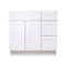 36 Inch White Shaker Single Sink Bathroom Vanity with Drawers on the Right