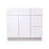 36 Inch White Shaker Single Sink Bathroom Vanity with Drawers on the Right