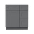 30 Inch Grey Shaker Single Sink Bathroom Vanity with Drawers on the Right