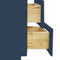 36 Inch Navy Blue Shaker Single Sink Bathroom Vanity with Drawers on the Left