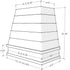 White Wood Range Hood With Tapered Shiplap Front and Block Trim - 30", 36", 42", 48", 54" and 60" Widths Available