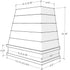 Primed Wood Range Hood With Tapered Shiplap Front and Block Trim - 30", 36", 42", 48", 54" and 60" Widths Available