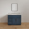 36 Inch Navy Blue Shaker Single Sink Bathroom Vanity with Drawers on the Left
