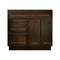 36 Inch Espresso Shaker Single Sink Bathroom Vanity with Drawers on the Left