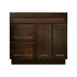 36 Inch Espresso Shaker Single Sink Bathroom Vanity with Drawers on the Left